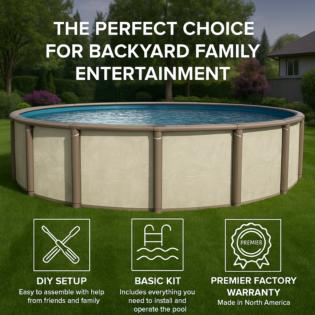 Azor Round Above Ground Pool β Turn Your Backyard Into a Resort